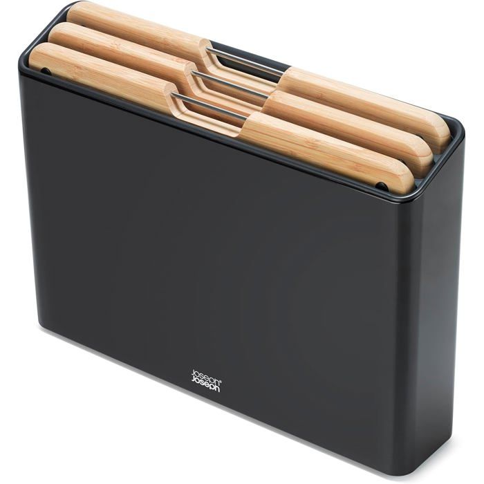 Joseph Joseph Schwarz Folio™ Steel Bamboo Schneidebretter - Bild 4