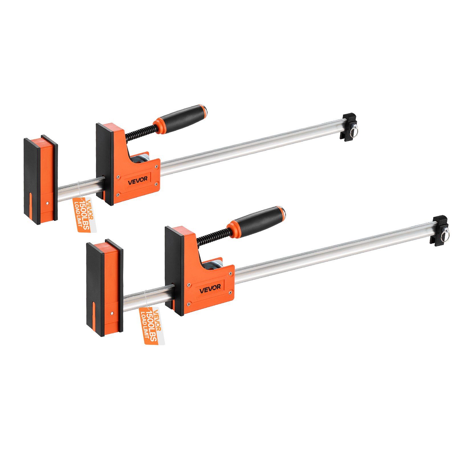 Serre-joints à barre 76,2 cm, mâchoires parallèles en PA6+GF30 % et acier carbone 45#, capacité 680 kg, lot de 2