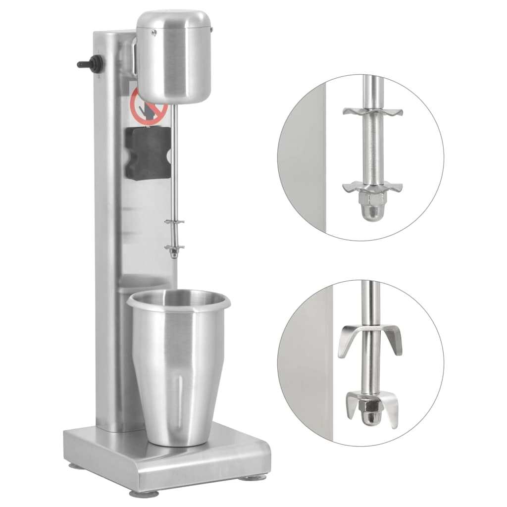 Vidaxl Versilbert Milchshake-Mixer Edelstahl 1 L