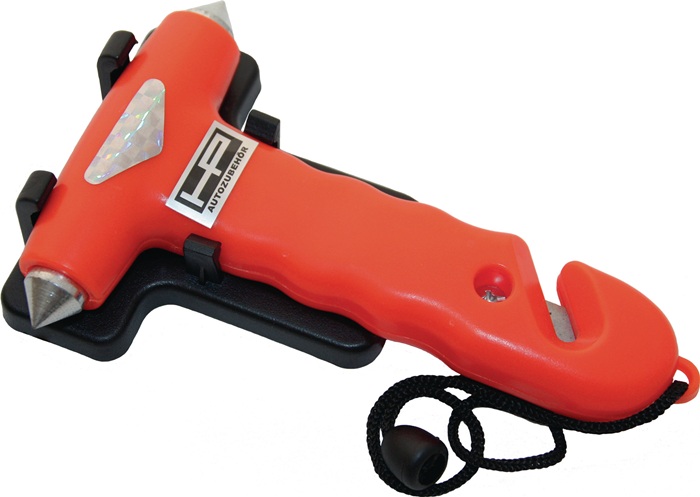Hp Autozubehör Orange 10659 Nothammer Inkl. Halter, Gurtschneider, Glasbrecher (L X B X H) 23.5 X 14 X 3.