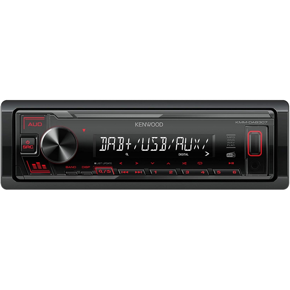 Kenwood Rote Kmm-Dab307 Autoradio Dab+/Usb/Aux - Image 3