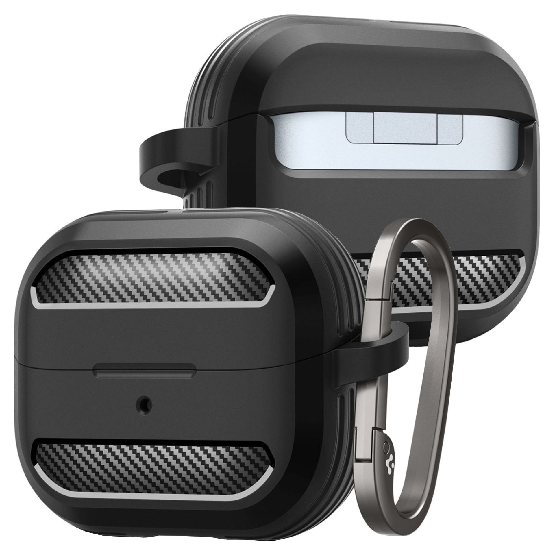 Spigen Schwarz Rugged Armor Hülle Für Samsung Galaxy Buds3 Fe / Buds3 Pro / Buds3, Acs08330 - Image 2
