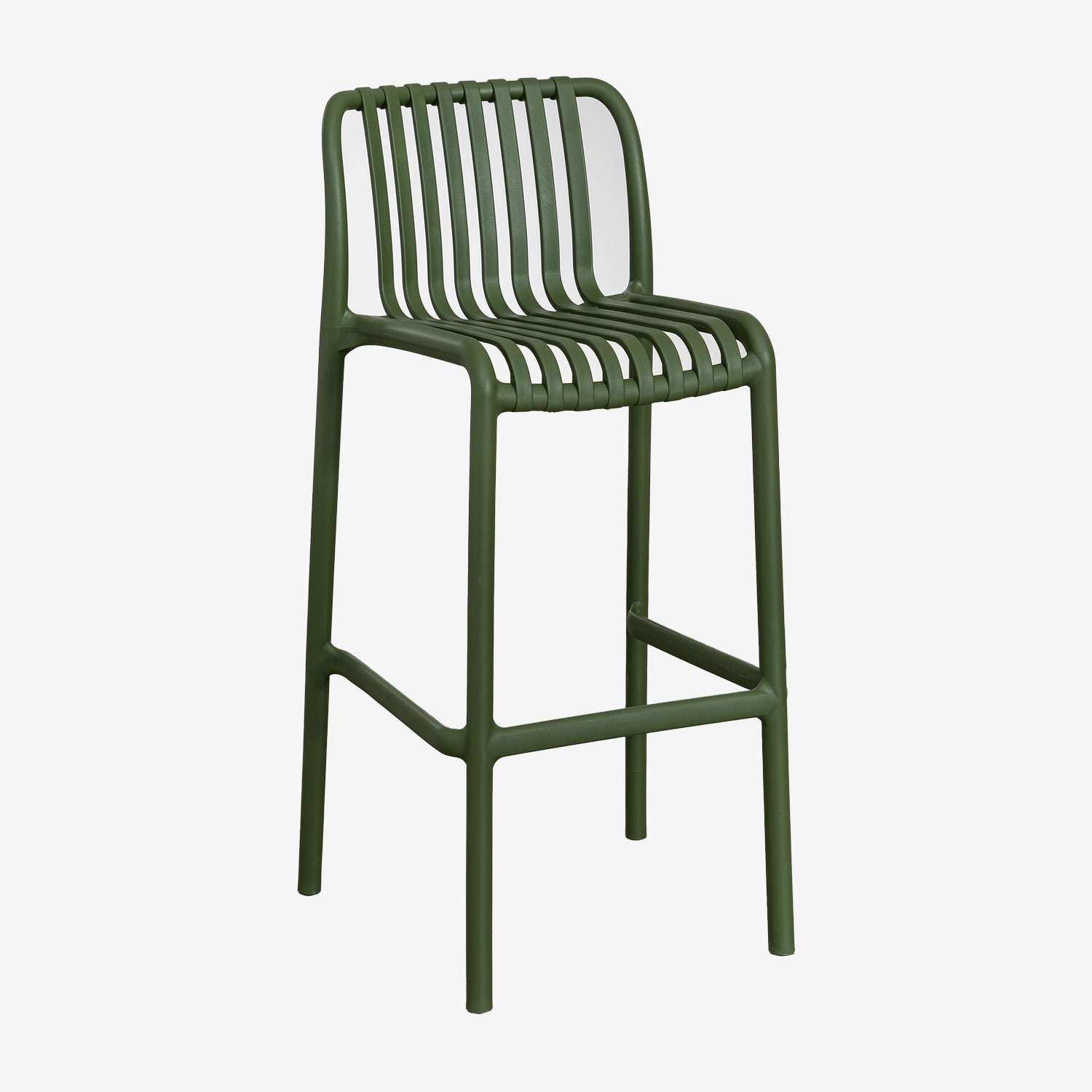 Sklum - Tabouret De Jardin Empilable En Polypropylène Wendell Vert