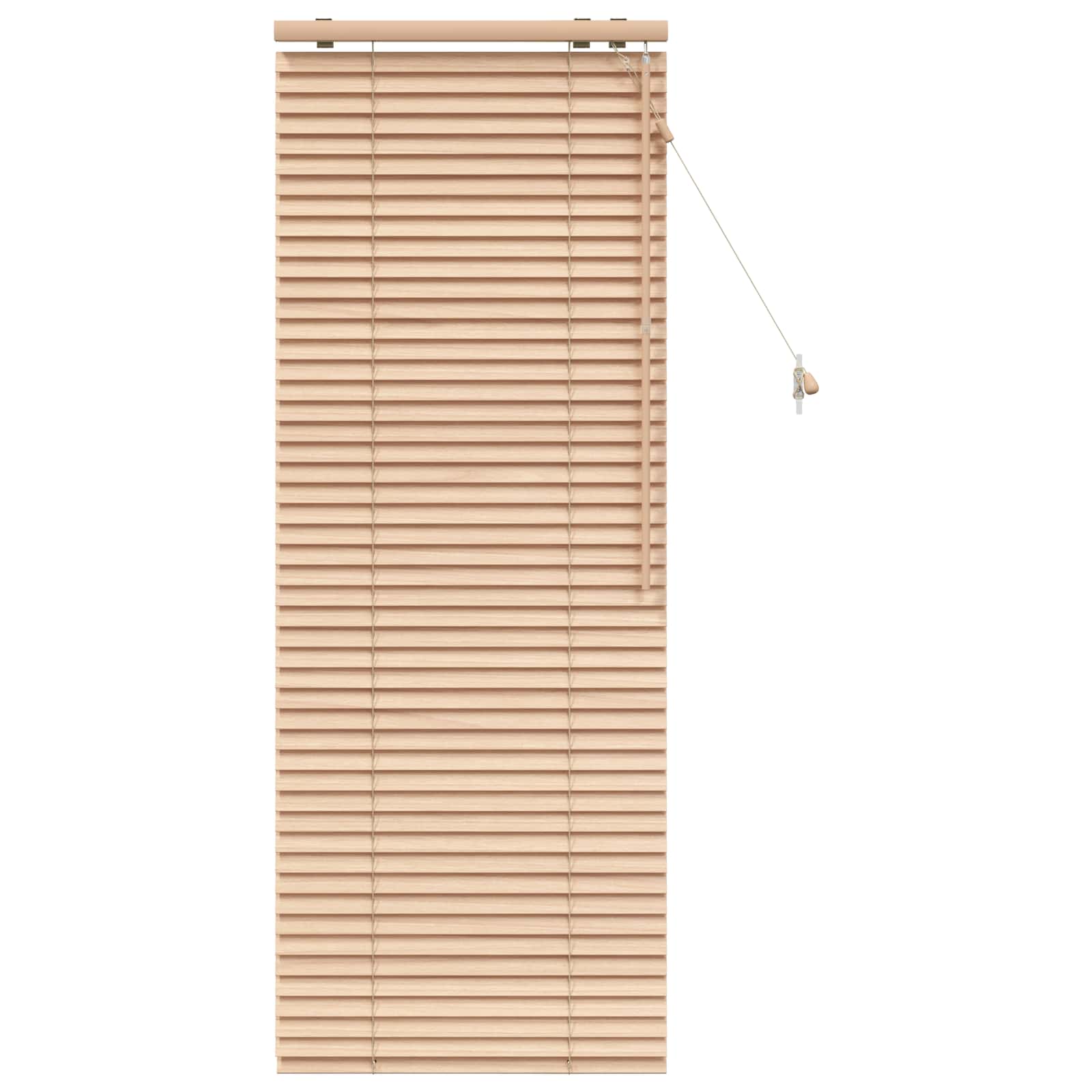 Vidaxl Beige Venetian Blind Oak Look 65 X 160 Cm 35 Mm Solid Paulownia Wood
