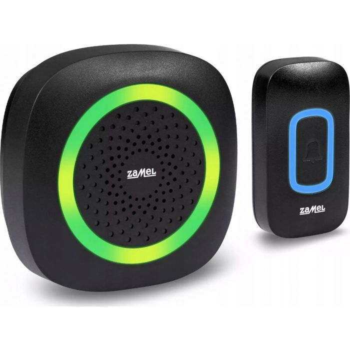 Zamel Schwarz Kabellose Klingel Dance Ii St-420B Reichweite 300 M