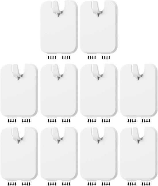 Crochets muraux autocollants sans perçage en métal, fixation adhésive pour cadres et miroirs, lot de 10