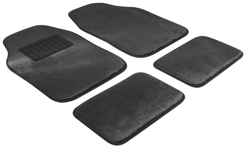 Walser Universal Fußmatten Washer 8mm Velours 4-teilig schwarz - Image 2