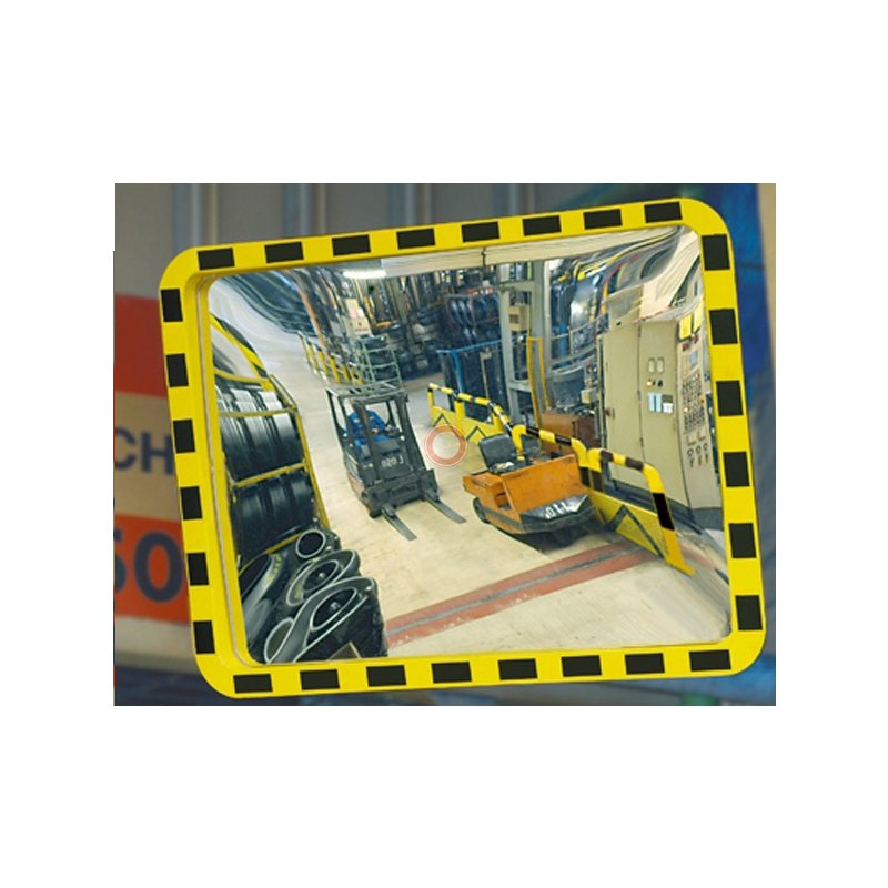 Moravia Schwarz Industriespiegel Aus Acryl 600 X 800 Mm Rahmen /Gelb + Schelle