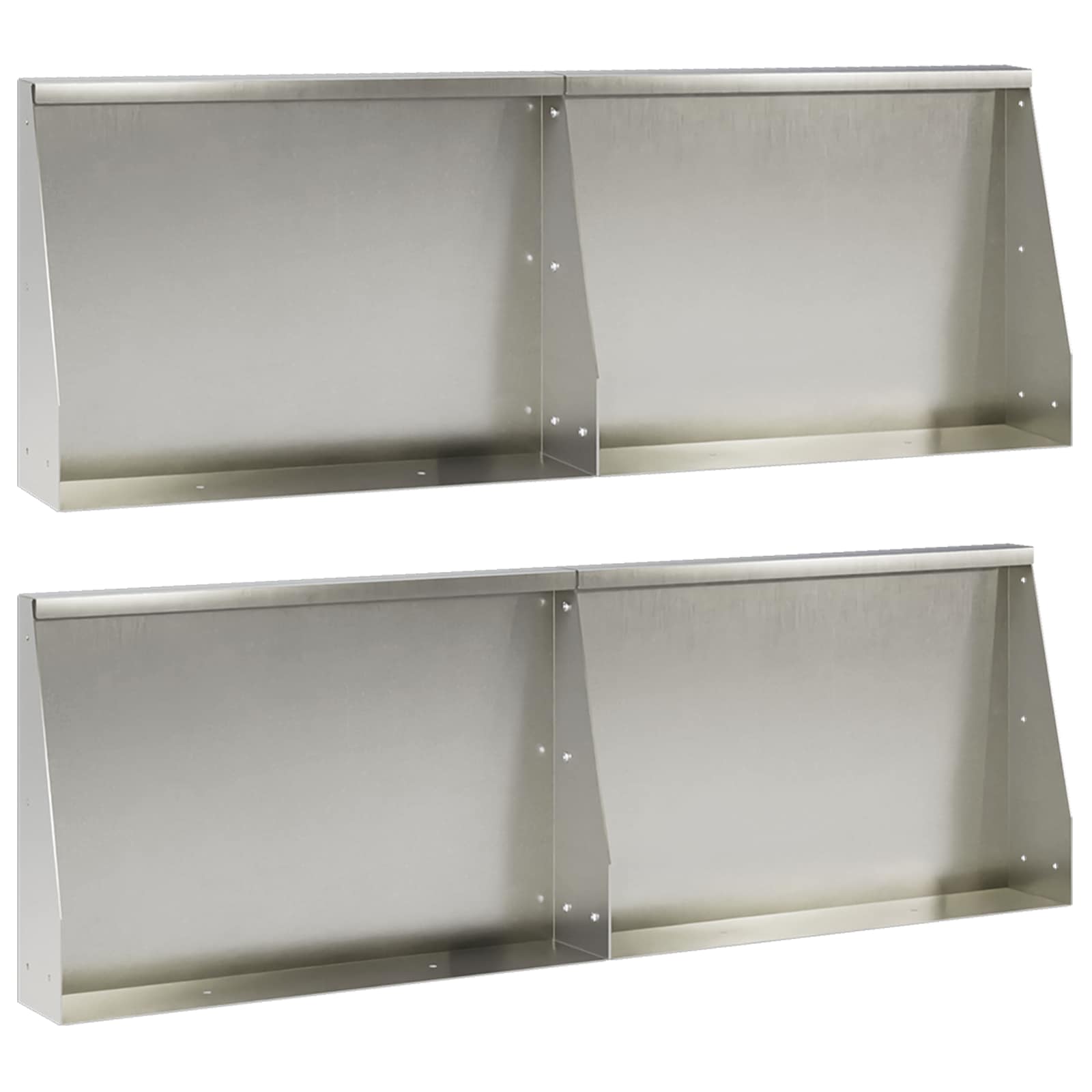 Vidaxl Stützmauer 4 Stk. 60 X 12 X 30 Cm Edelstahl Silber 8721452887262 - Image 3
