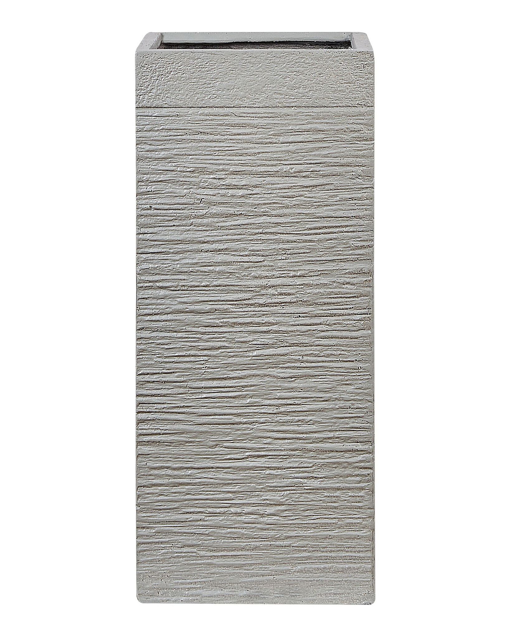Beliani Blumenkübel Dion 26 Cm Hellgrau