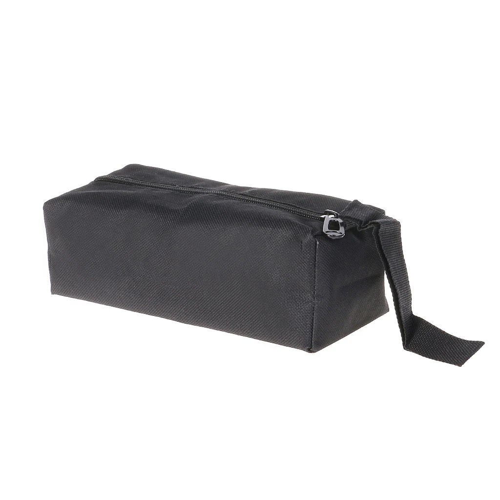 Sac de rangement à outils en tissu Oxford 600D, fermeture éclair, noir, 20 × 8 × 7 cm, lot de 1