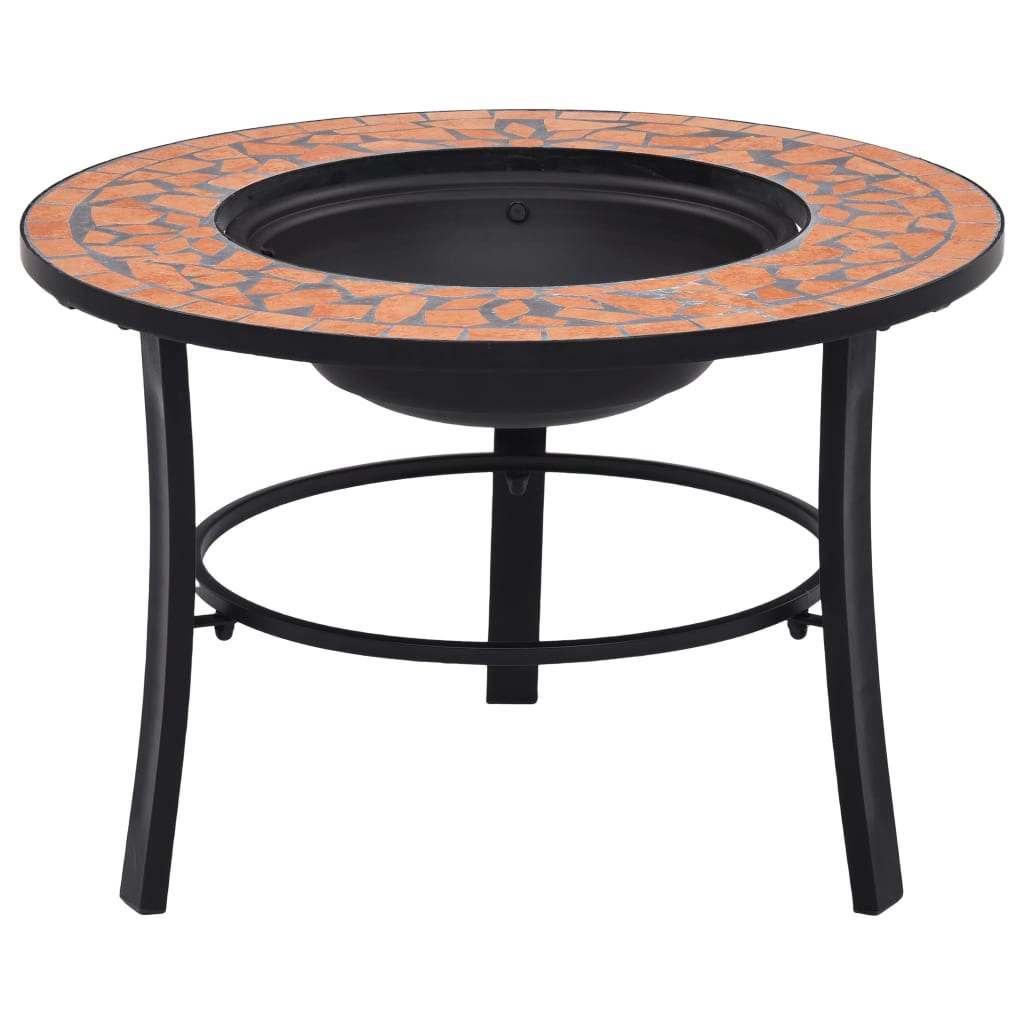 Vidaxl Feuerstelle Mosaik Keramik Terracotta 68 Cm 8719883733692