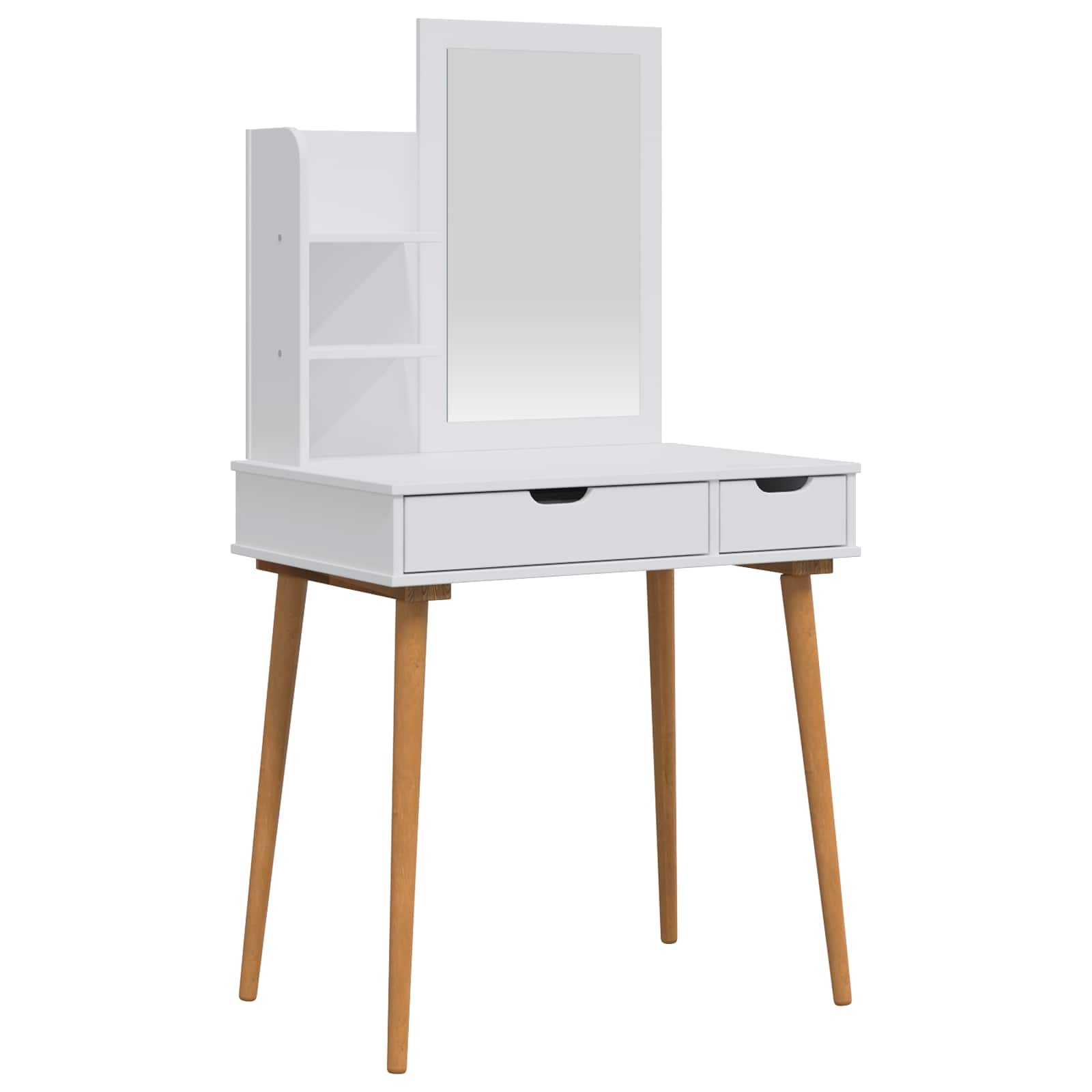 Vidaxl Weiß Dressing Table Set Fauske 3 Pcs White 76 X 50 X 143 Cm
