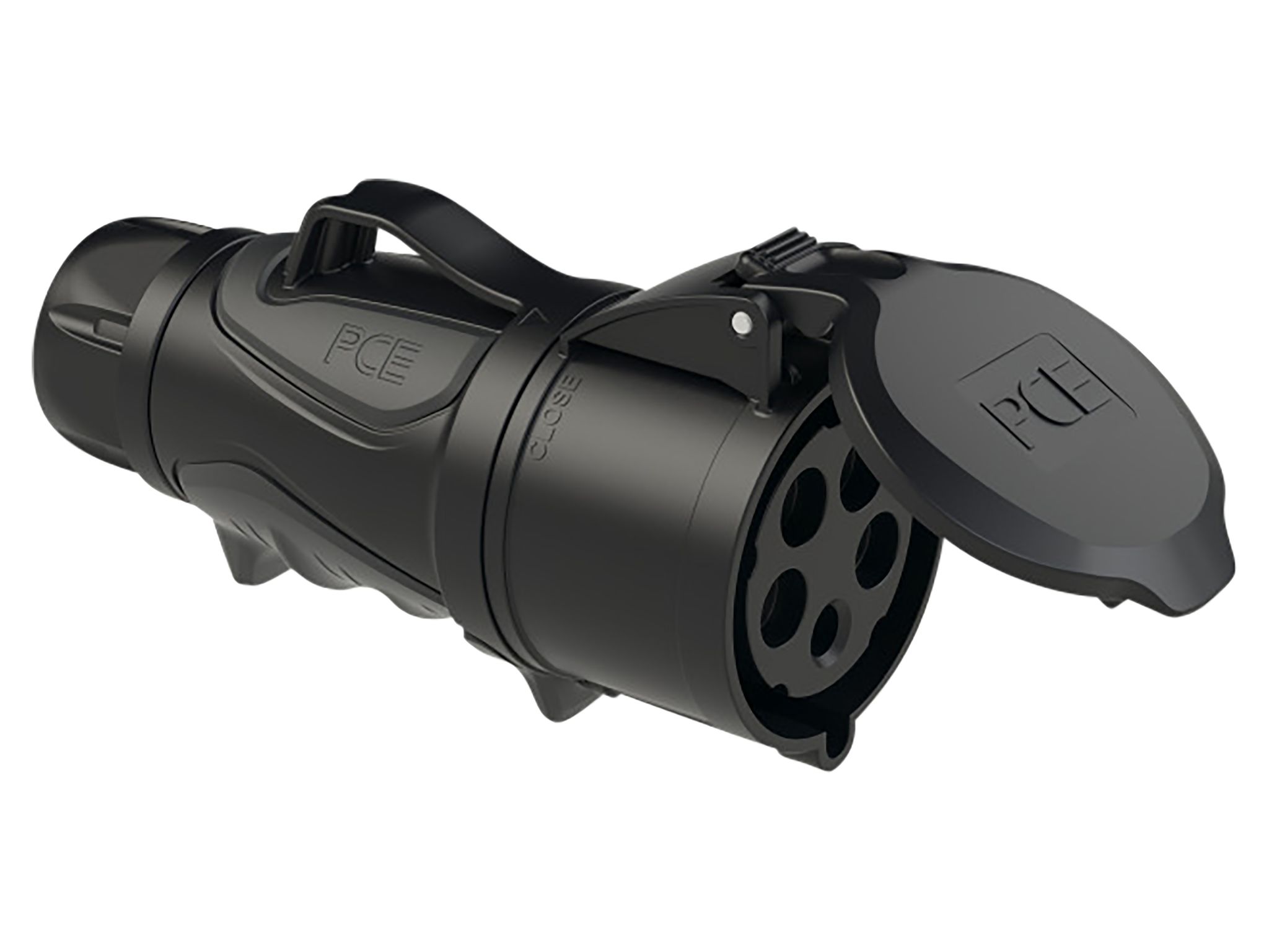 PCE CEE-Kupplung 32A 5p GRIP schwarz - Bild 3