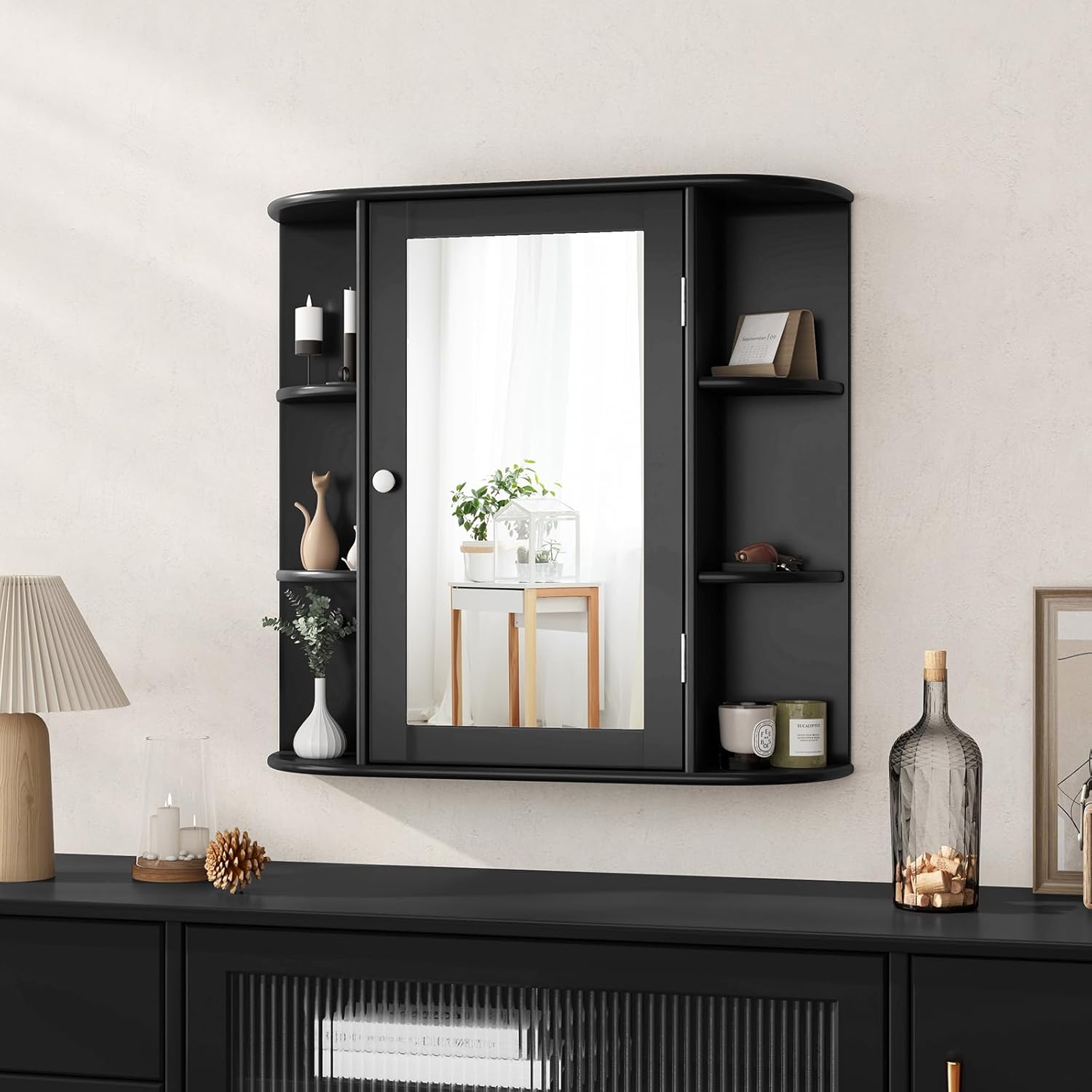 Armoire Murale Pour Salle De Bain Avec Grande Espace De Stockage