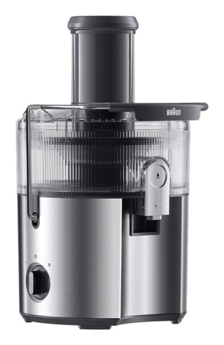 Braun MultiJuice 7 SJ700, Zentrifugalentsafter mit ColdXtract-Technologie, 75 mm Einfüllöffnung, 2L Fruchtsaftbehälter, Anti-Tropf-System, 4-faches Sicherheitssystem, Edelstahlfilter, 1000W, Grau - Bild 3