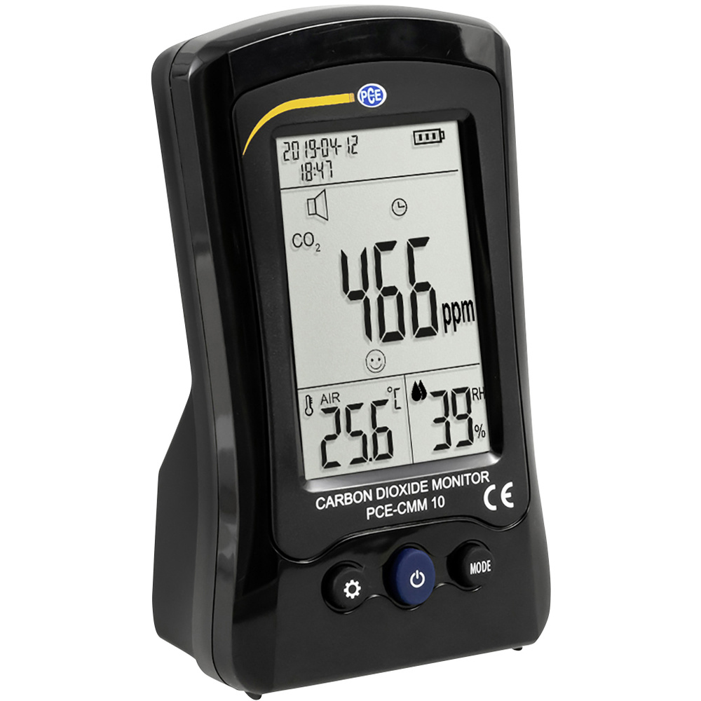 Pce Instruments Kohlendioxid-Messgerät Pce-Cmm 10 Temperatur, Luftfeuchtigkeit, Co2