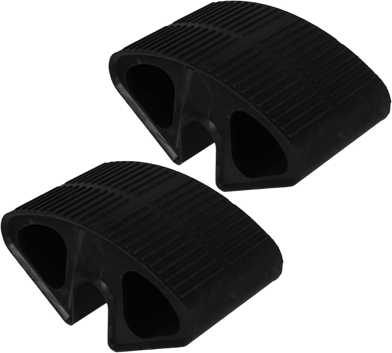 Tapis antidérapant pour échelle de lit, plastique noir, lot de 2