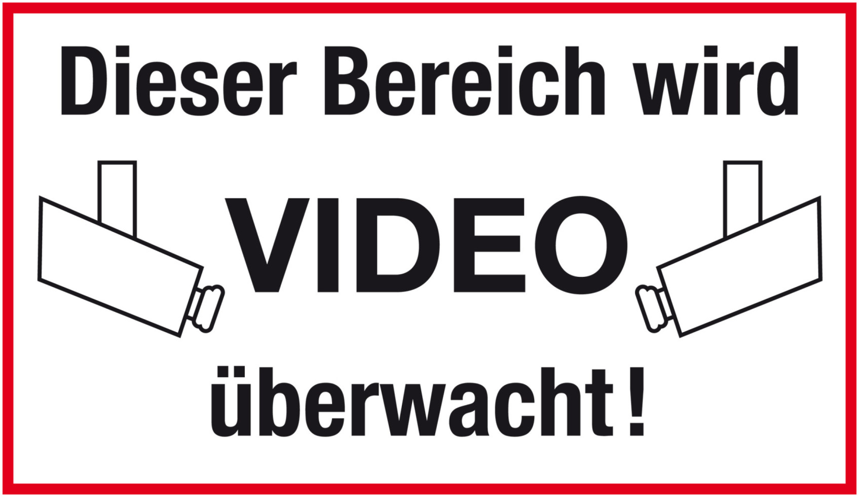 Conmetall Hinweisschild Dieser Bereich wird Video überwacht! 25 x 15 cm - Image 2