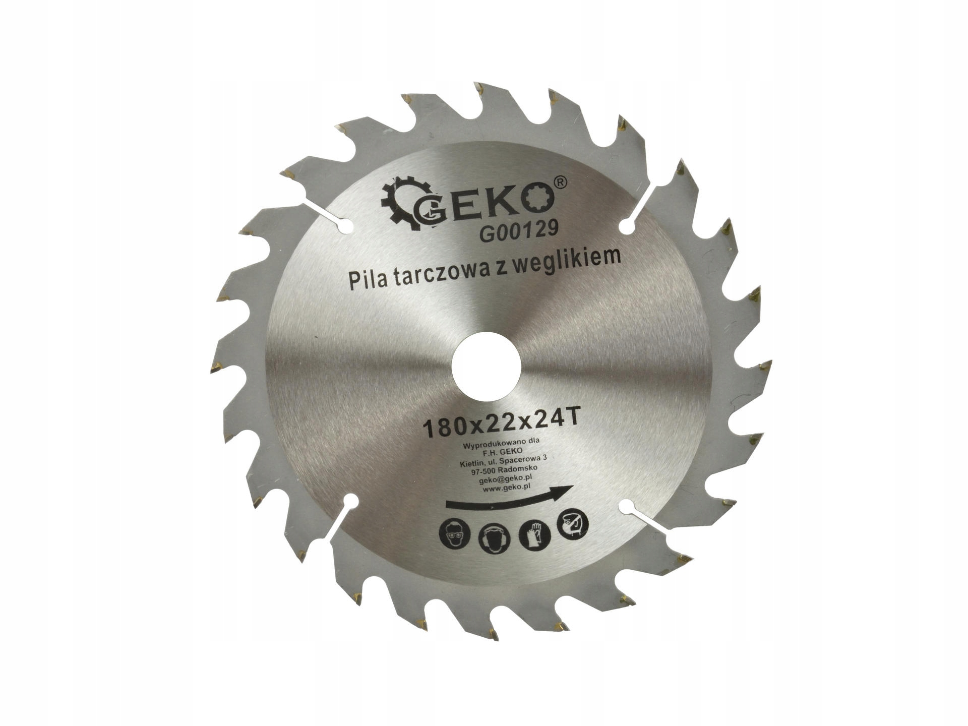 Import Kreissägeblatt Geko G00129 180 Mm 24 Hartmetallzähne