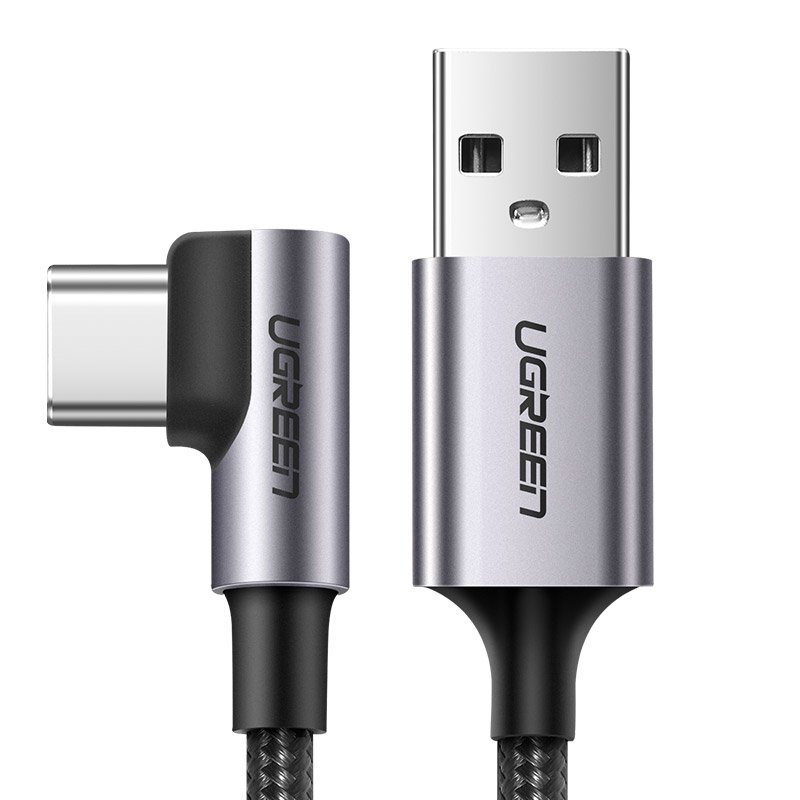 Grau Kabel Seitlich Abgewinkelter Usb-Stecker - Usb-C 1M 3A - Bild 5