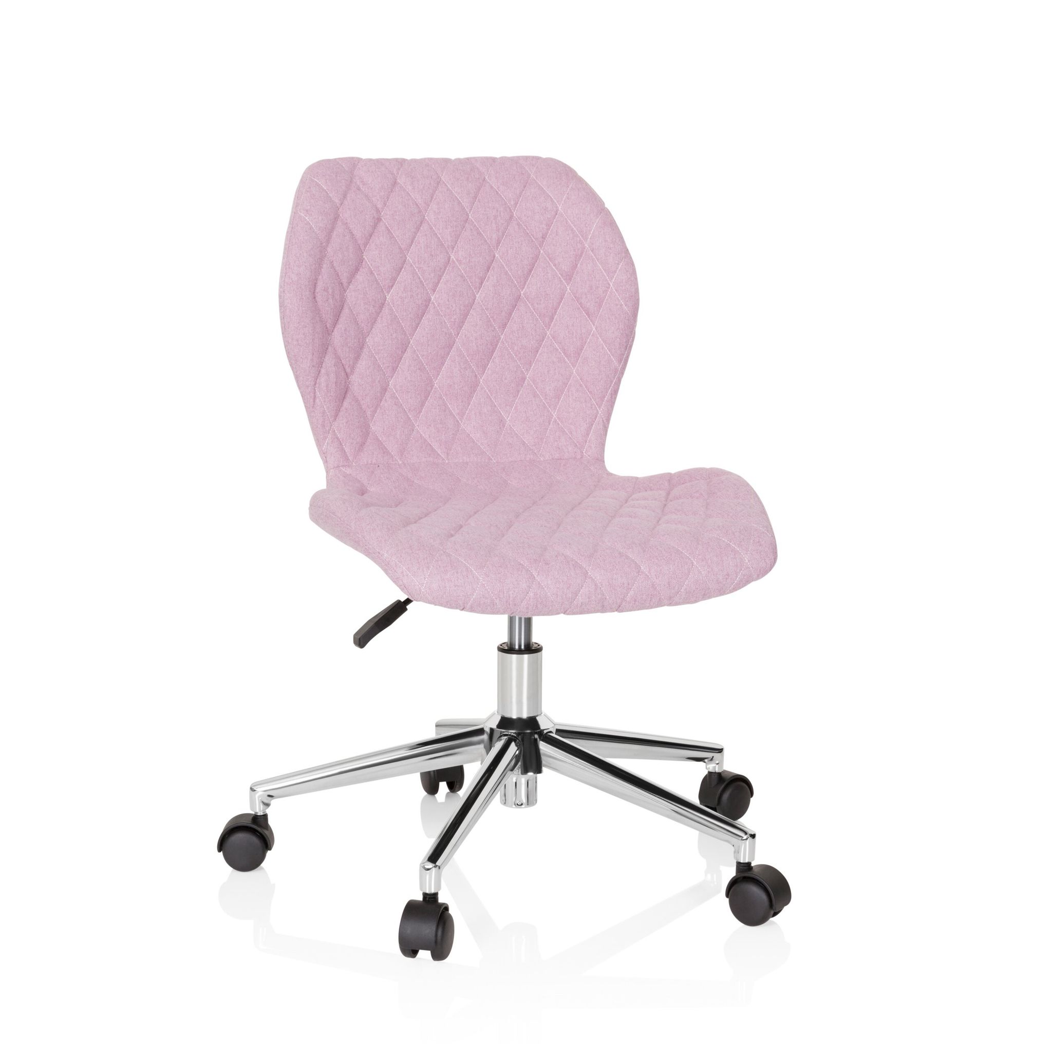 hjh OFFICE 670953 Kinder- und Jugendstuhl Joy II Stoff Rosa Schreibtischsessel mit Rollen, mitwachsend - Bild 5