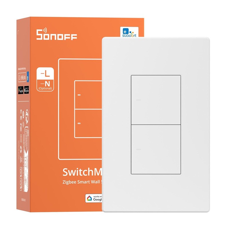 SONOFF ZBM5-120 Zigbee Smart Wandschalter Sprachsteuerung über eWeLink App Alexa Google Kein Neutralleiterrelais Detach Smart Scene