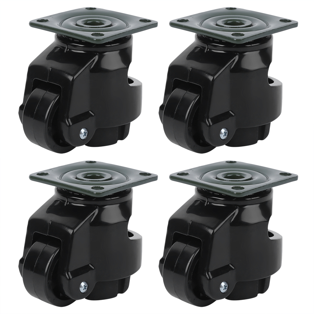 Roulette de nivellement nylon noir Ø 40 mm, charge totale 100 kg, lot de 4