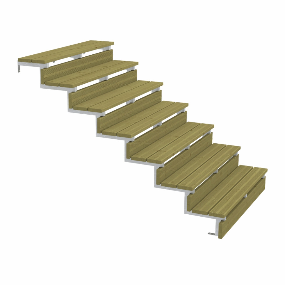 Plus Außentreppe Kiefer/feuerverzinkt 7 Stufen 120 Cm Breit Außentreppe