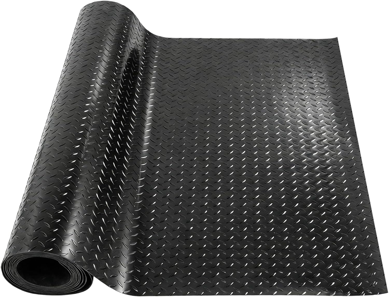 Tapis de sol antidérapant en caoutchouc EPDM 3 mm, 1 m x 1 m, noir, découpable