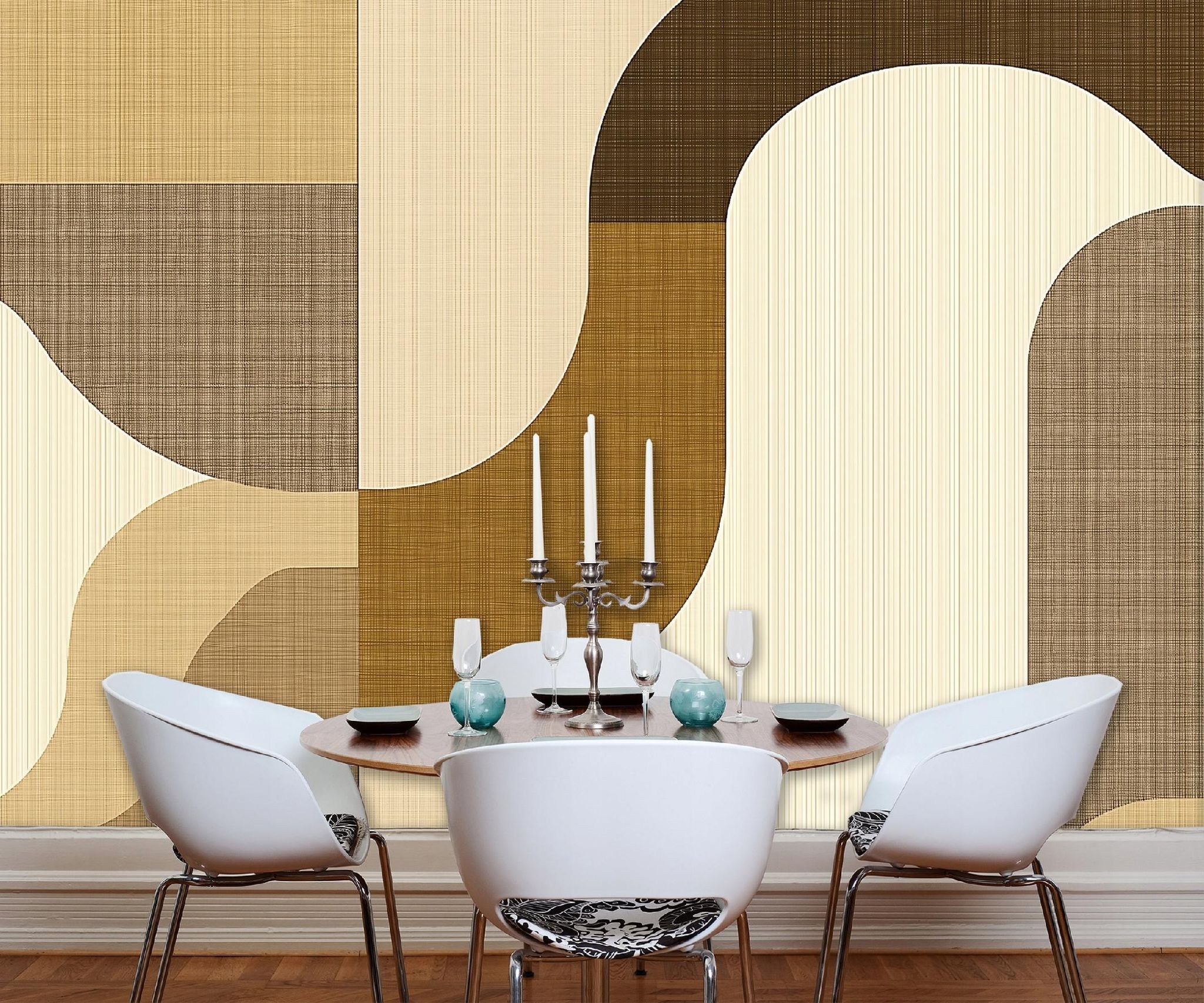 Wallarena Vlies Fototapete Abstrakt 150x105 Cm, Tapeten, Für Wohn Und Schlafzimmer, Vliestapete Wandtapete Tapete 3d Effekt- Inkl. Kleister - Geometrisch Gelb