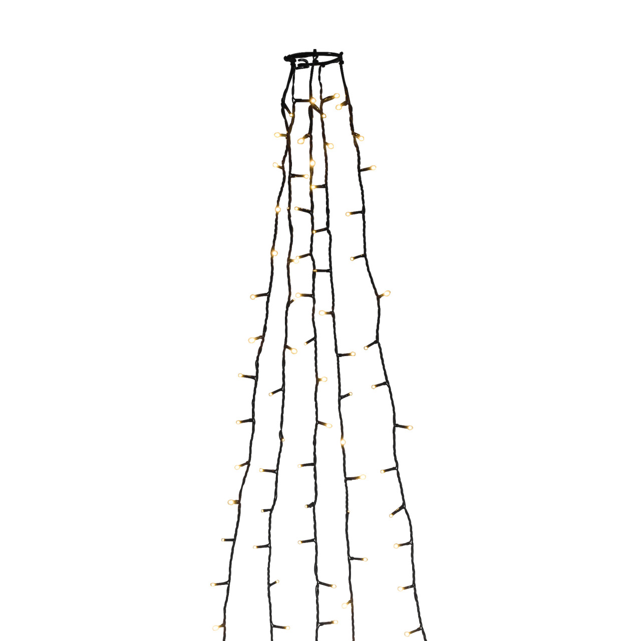 Konstsmide LED-Baummantel für 200 Lichter mit Ring, bernsteinfarbenes Licht, grünes Kabel, 740 cm Länge - Bild 3