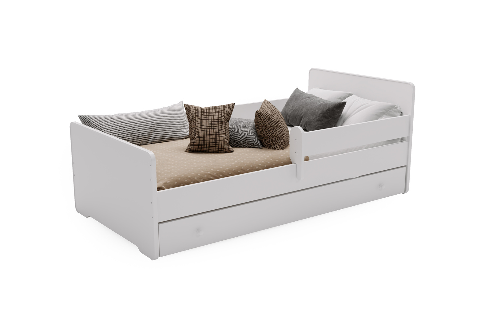 Lit Enfant Max 80x160 Blanc Avec Tiroir