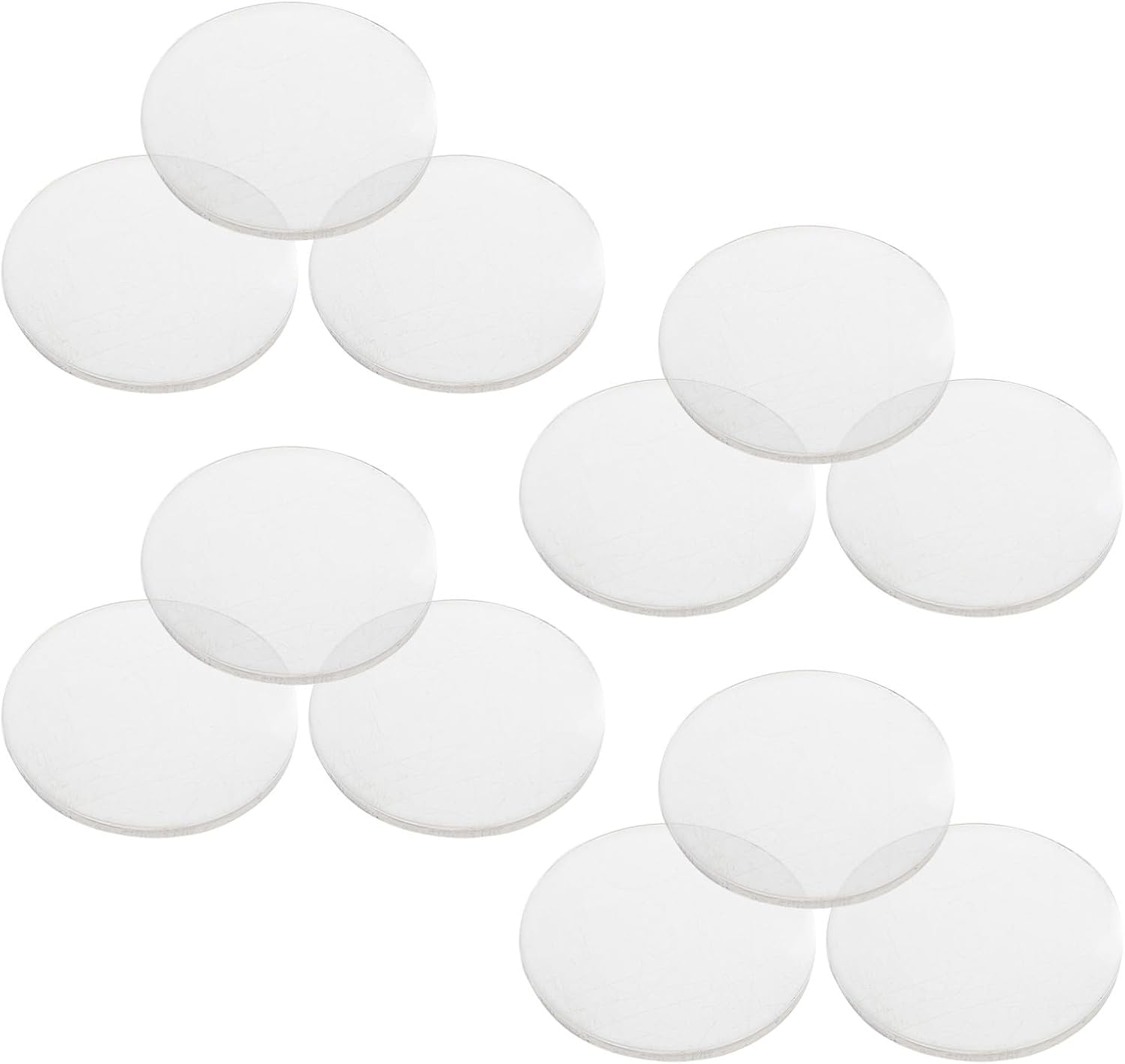 Lot de 12 petites lentilles convexes en acrylique, transparentes, pour l'optique