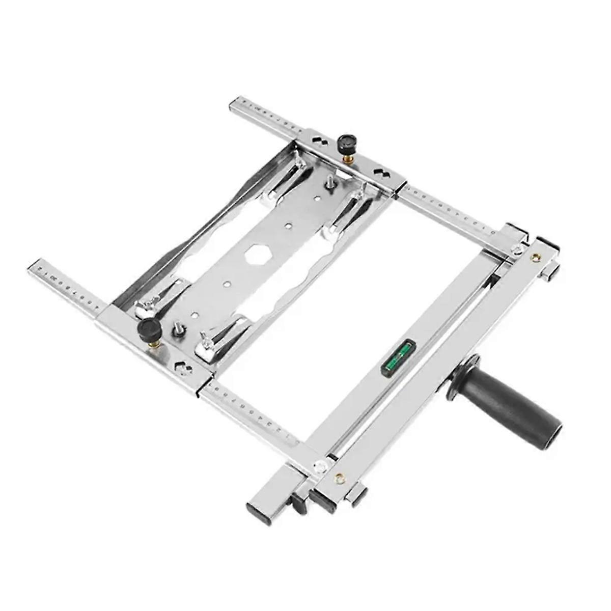 Guide de coupe à bulle pour scie circulaire et défonceuse, acier inoxydable, largeur 0 à 32 cm, 2 règles graduées