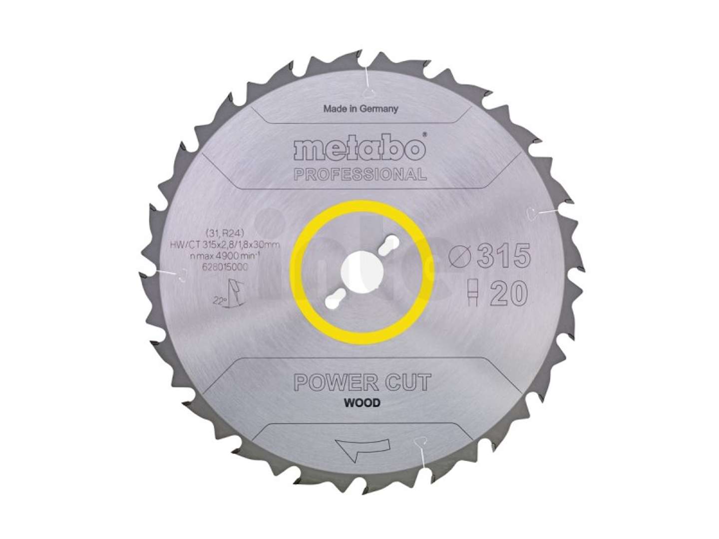 Accessoires - lame de scie à bois 315x30 mm, 20 dents — photo de l’offre ManoMano