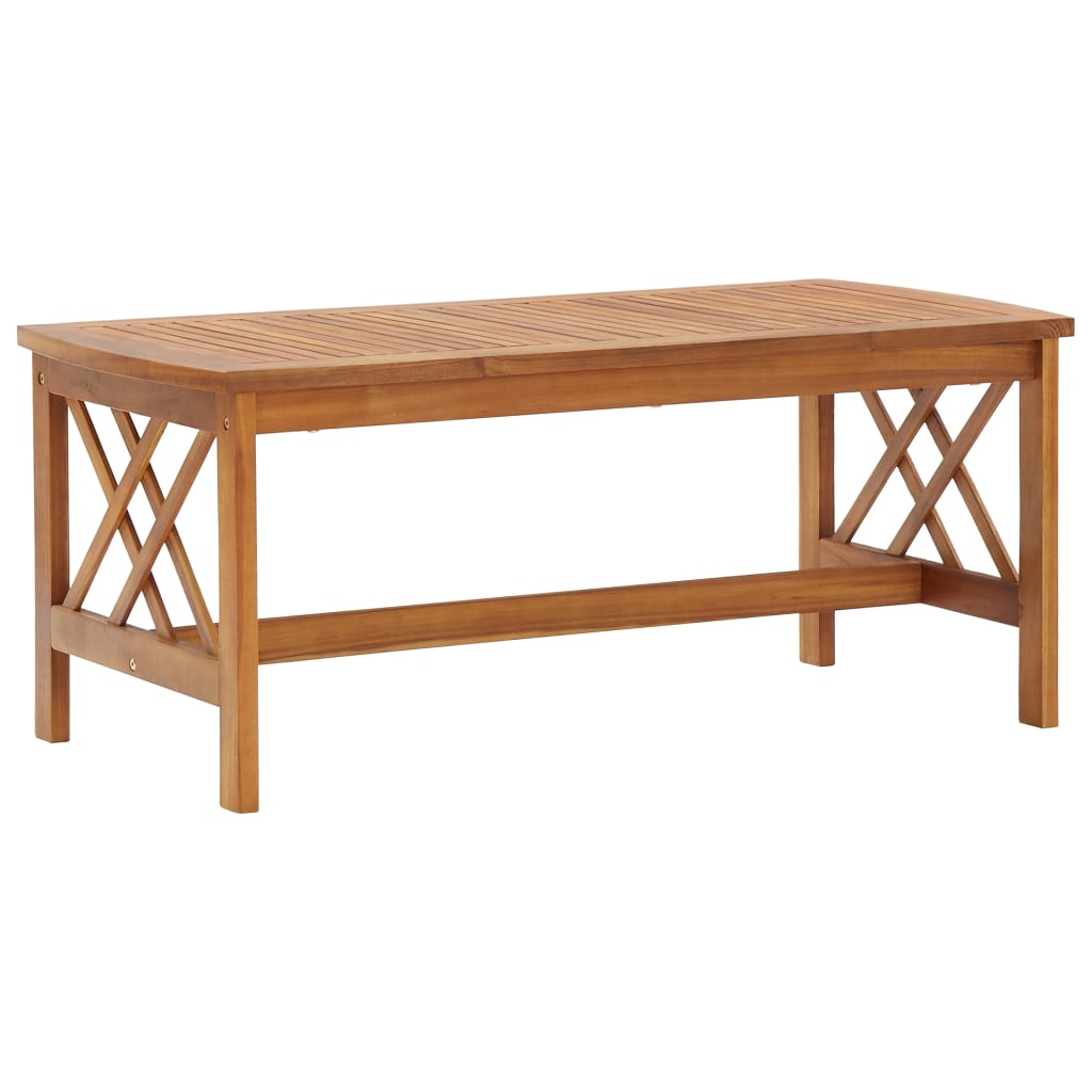 Table Basse 102x50x43 Cm Bois D'Acacia Solide Vidaxl