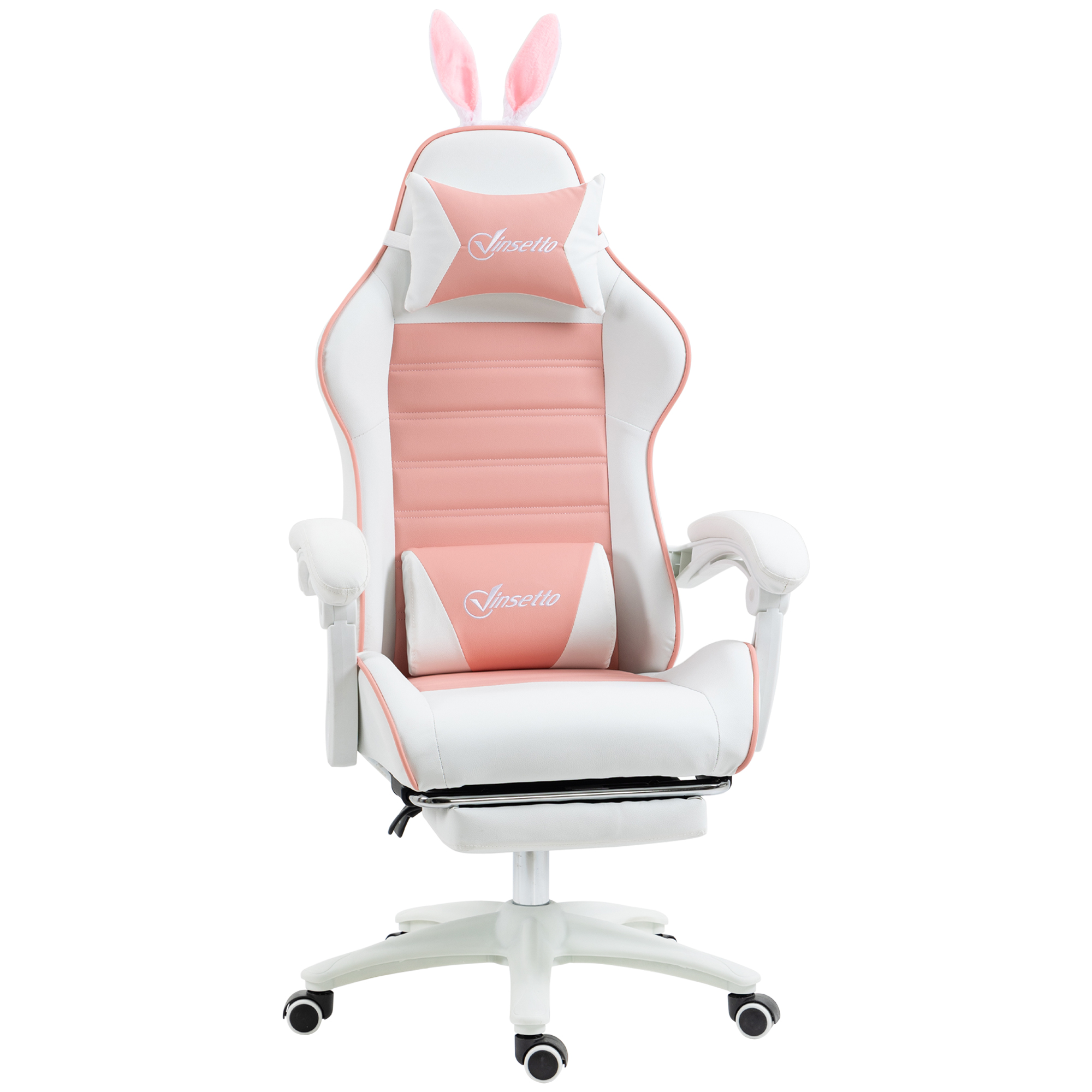 Vinsetto - Chaise Gaming Fauteuil Gamer Inclinable Réglable Repose-pied