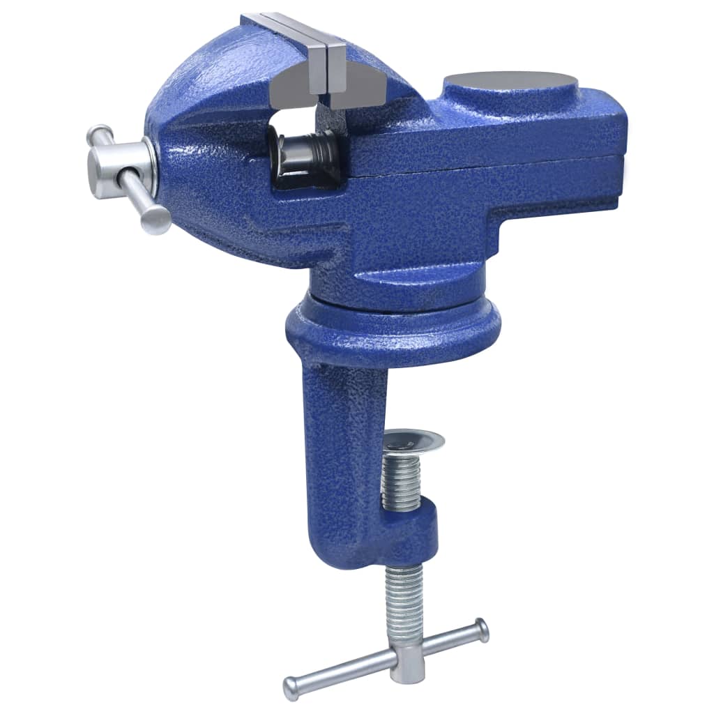 Étau d'établi en fonte, mâchoires trempées 60 mm, base pivotante 360°, fixation jusqu'à 48 mm