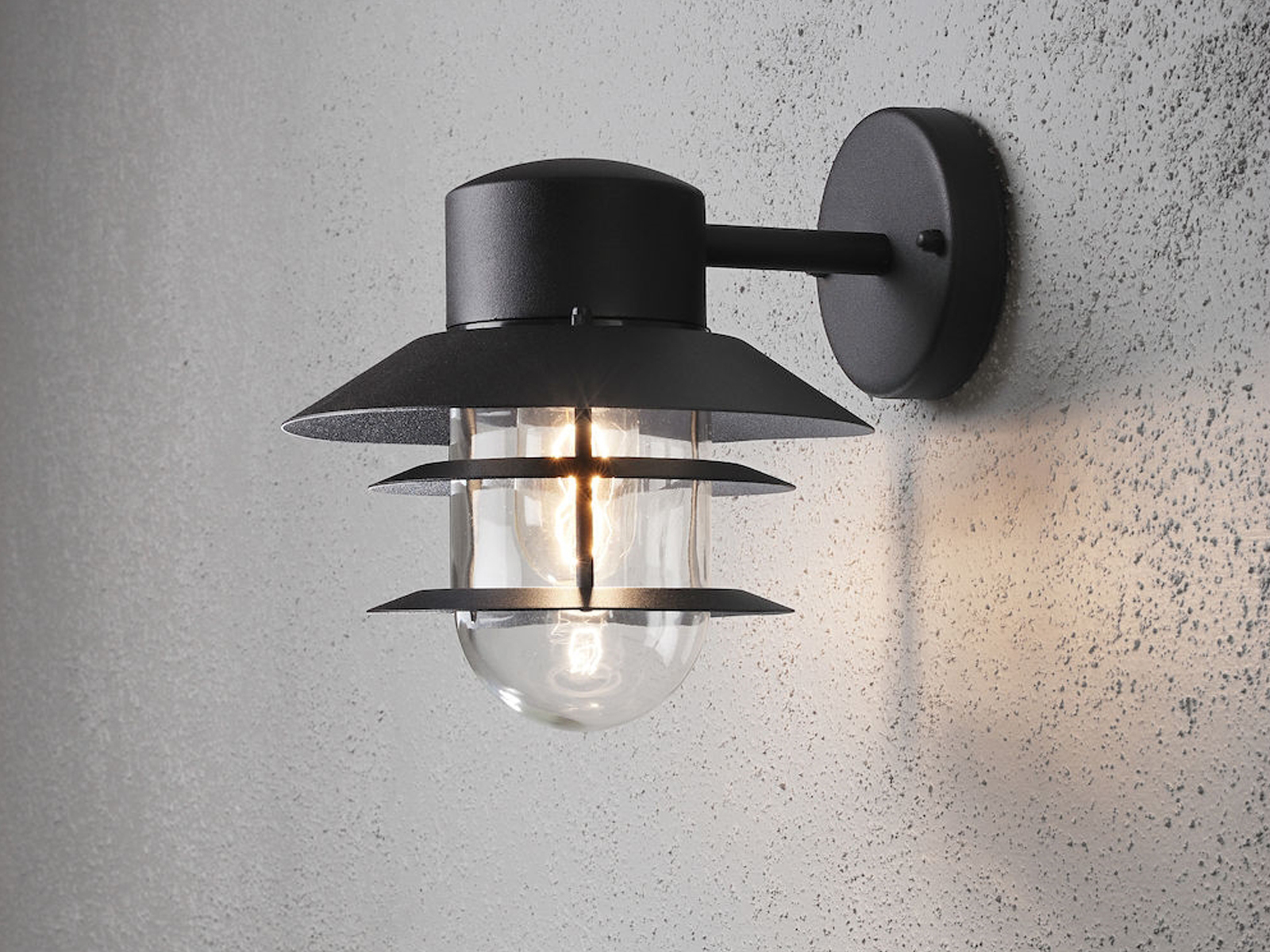 Konstsmide Wandleuchte Modena, schwarz lackiert, klares Glas (7310-750) - Bild 5