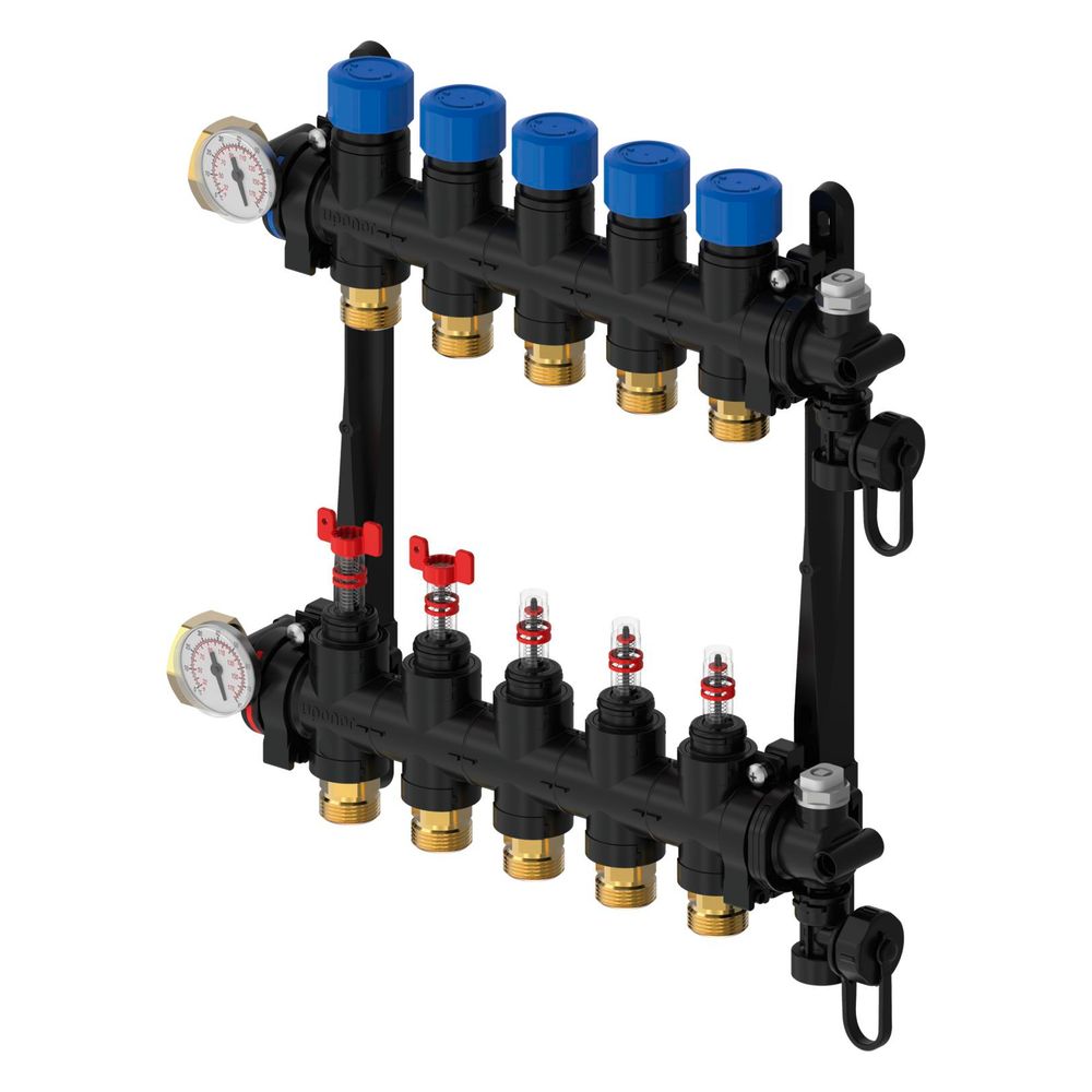 Uponor Vario M Verteiler Mit Durchflussmesser Fm 7X G3/4 Euro, 1085949 - Image 2