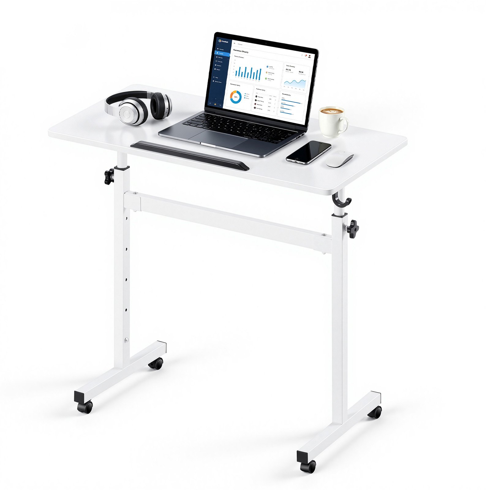 Bureau Assis-debout Réglable En Hauteur 810x410 Mm Plateau Inclinable
