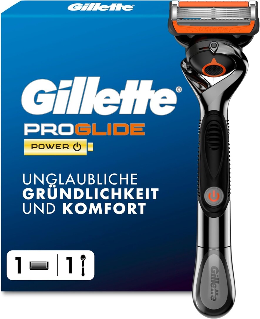 Gillette Fusion5 Proglide Power Rasierer Herren, Metall, Schwarz | Inkl. 1 Nassrasierer, 1 Rasierklinge mit Neuem Everglide Gleitstreifen für Noch Sanfteres Gleiten - Bild 5