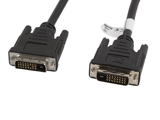 Lanberg Schwarz Kabel Dvi Dvi-D (24+1) M/M 1,8M Czarny