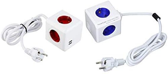 Allocacoc Rot Powercube Extended Usb 1,5M Kabel - Vielseitige Stromversorgung - Bild 3