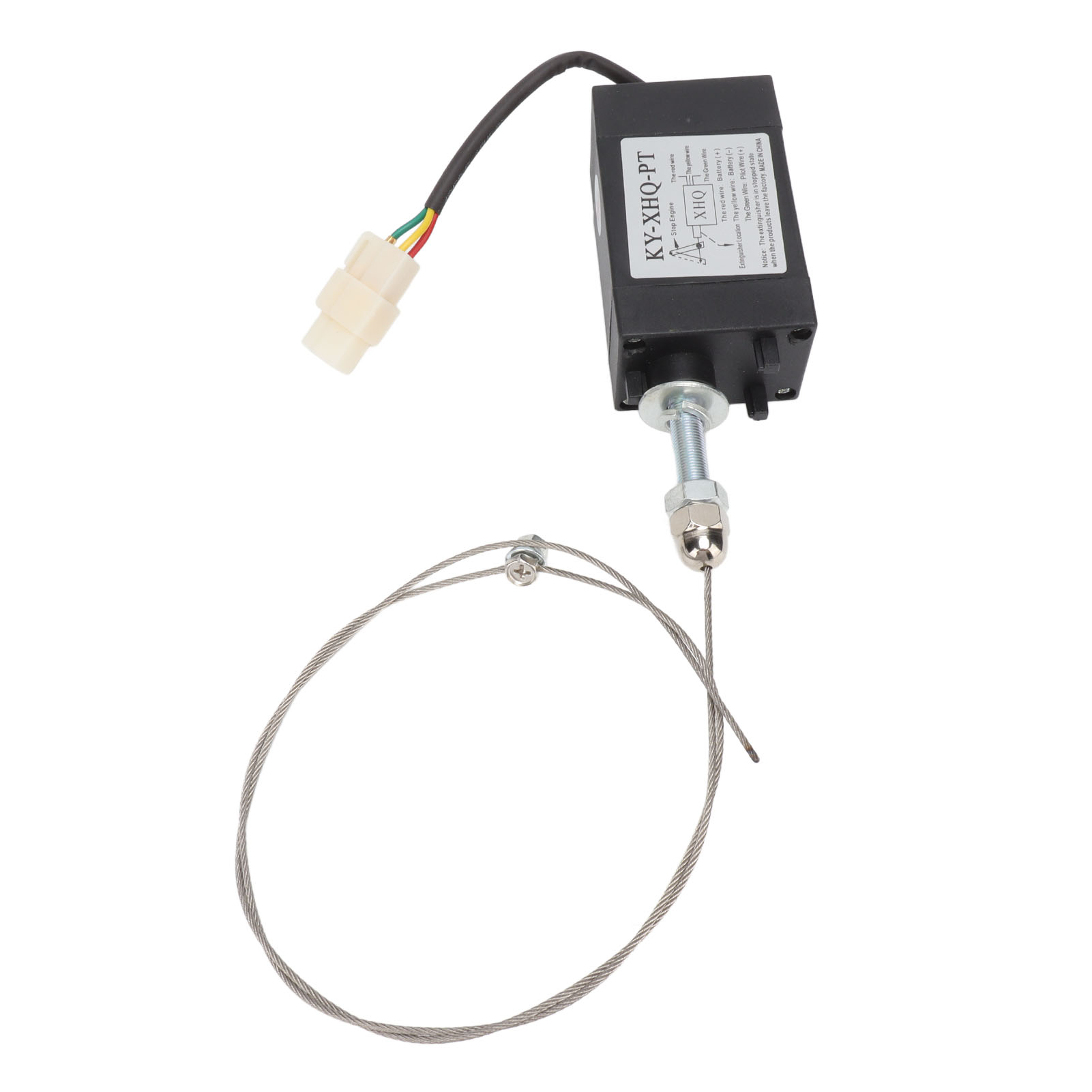 Électrovanne d'arrêt moteur 24 V normalement ouverte, ABS et acier inoxydable, pour groupe électrogène