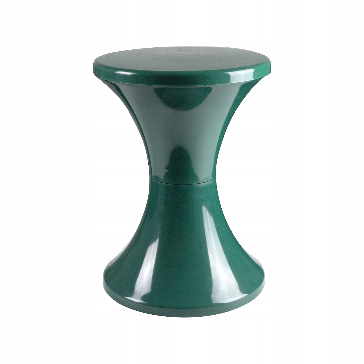 Tabouret En Plastique Sablier Vert Foncé – Hauteur 42 Cm – Diamètre 30,5 Cm – Léger Et Portable – Pour Intérieur Et Extérieur