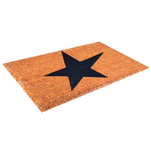 Vivol Design-kokosmatte 'star' - 40 X 60 Cm - Mit Pvc-unterseite - Haltbar Und Hoher Schmutzabrieb