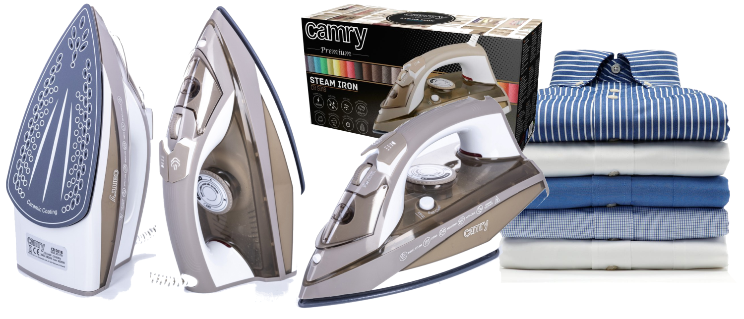 Adler Braun Camry Cr5018 Bügeleisen De Leistungsstarker Dampf De 3000 W, Dampf 55 G/Min, Hub De Dampf 230 G/Min, Keramiksohle - Bild 3