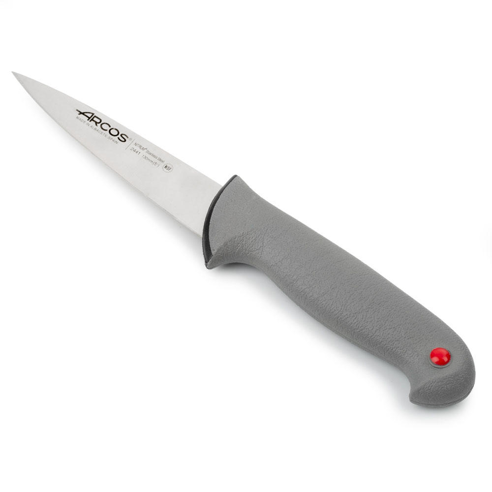 Arcos Mehrfarbig Fleischermesser Farbe - Prof 244100 Edelstahl Nitrum Und Mango Ergonomisches Polypropylen Und 13 Cm Klinge, Vitrine